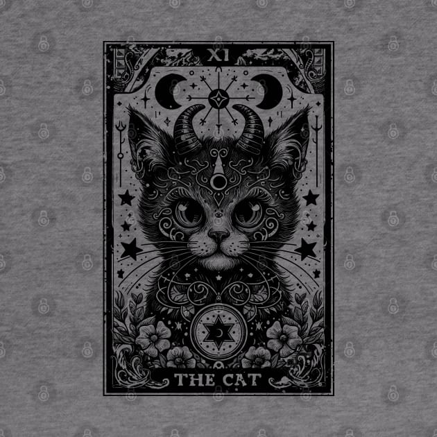 Devilish Cat Tarot Card by Helgar